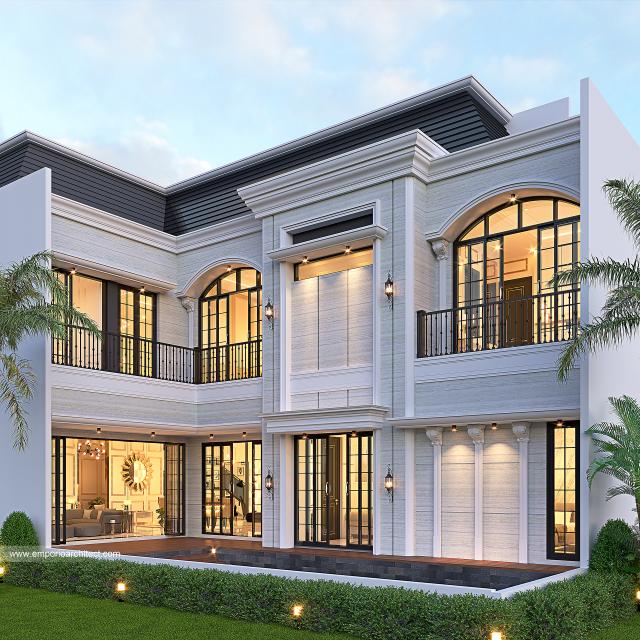 #facadedesign - Mrs. KRT 1350 Classic House 3 Floors Design - Surabaya - Code 27868