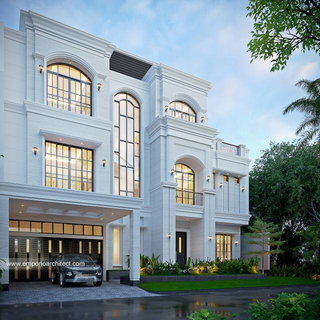 Gambar 2 Desain Rumah Grand Marina Klasik 3 Lantai Bapak AD 1490 Type 20x25 di  Makassar