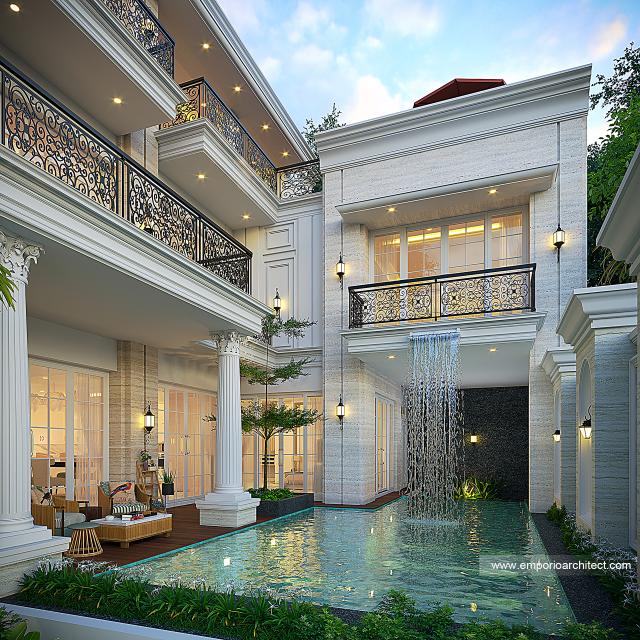 #classichomedesign - Mr. USN 1638 Classic House 3 Floors Design - Makassar - Code 34511