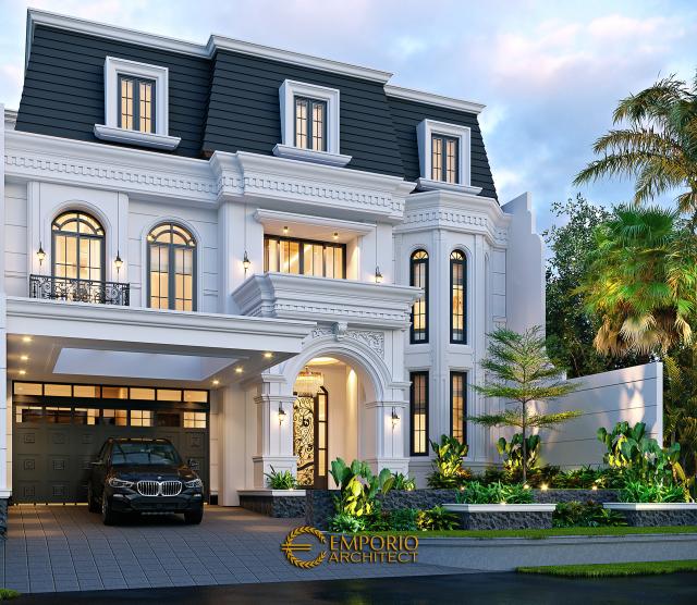 Gambar 2 Desain Rumah Klasik 3 Lantai Mrs. M di  Jakarta Barat