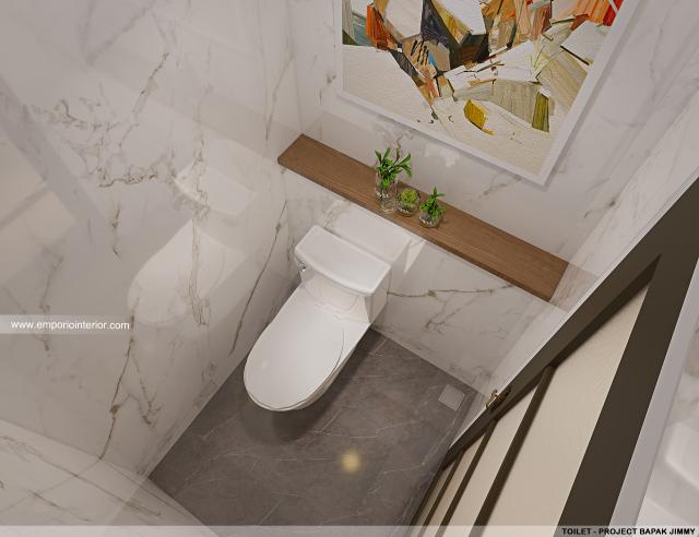 Desain Toilet Rumah Klasik 3 Lantai Bapak JMM di Surabaya