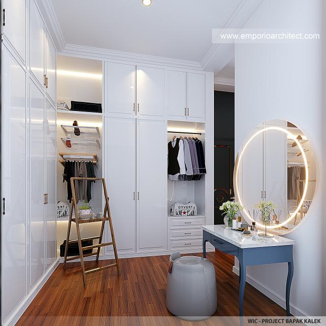 Desain Walk In Closet Rumah Klasik 3 Lantai Bapak KLL di Jakarta