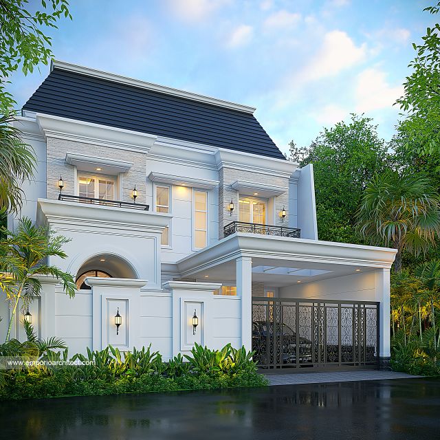 #classichomedesign - Mr. DN 1838 Mediterranean House 3 Floors Design - Balikpapan - Code 40077