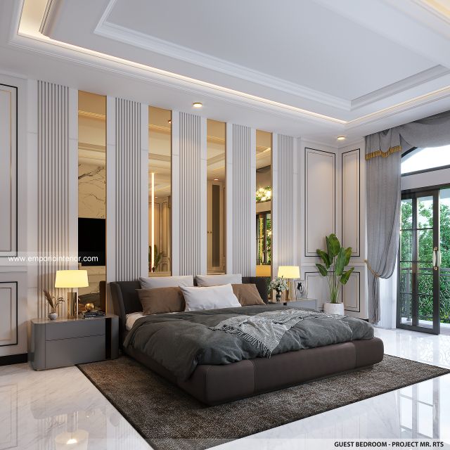 #bedroomdesign - Mr. RTS 1676 Classic House 3 Floors Design - India - Code 35590