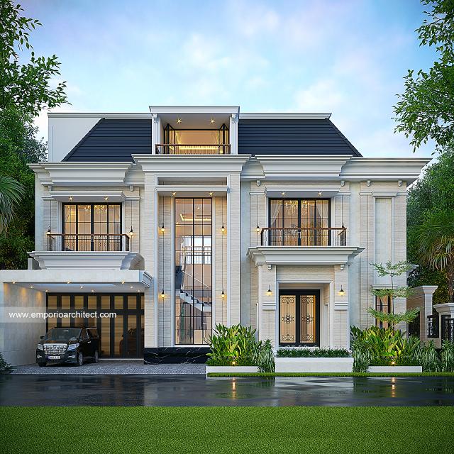 Gambar 1 Desain Rumah Klasik 3 Lantai Bapak BD 1624 di  Bekasi