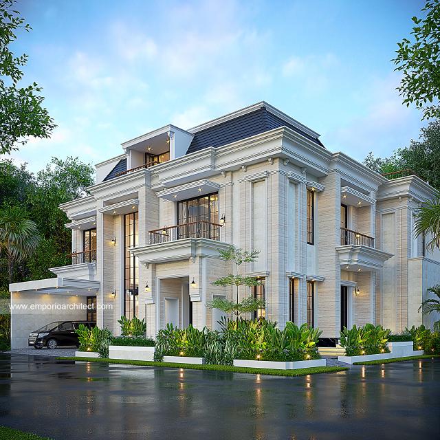 #housedesign - Mr. BD 1624 Classic House 3 Floors Design - Bekasi - Code 34069