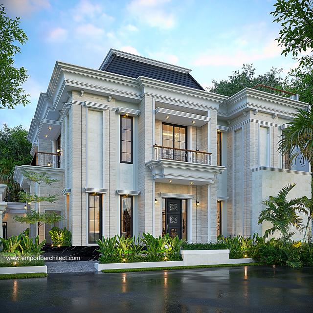 #housedesign - Mr. BD 1624 Classic House 3 Floors Design - Bekasi - Code 34071