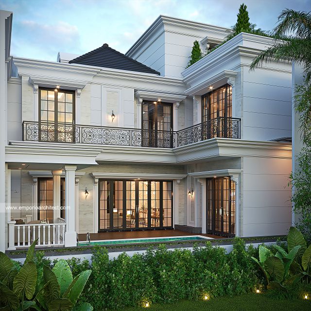 Gambar 3 Desain Rumah Mediteran Klasik 3 Lantai Bapak DD 1796 di  Palembang