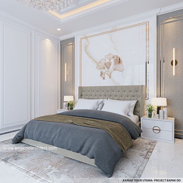 #bedroomdesign - Mr. DD 1796 Mediterranean Classic House 3 Floors Design - Palembang - Code 38991