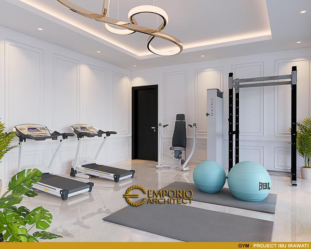 Desain Ruang Gym Rumah Klasik 3.5 Lantai Ibu IWT di Tebet, Jakarta Selatan