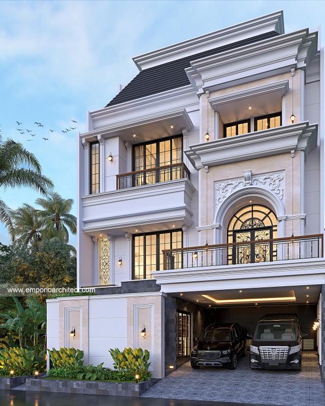 #classichomedesign - Mr. HDR 1460 Classic House 3.5 Floors Design - Jakarta - Code 28949