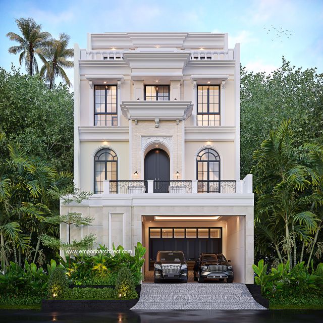 #classichomedesign - Mr. YNT 1868 Mediterranean House 4 Floors Design - Jakarta Barat - Code 40890