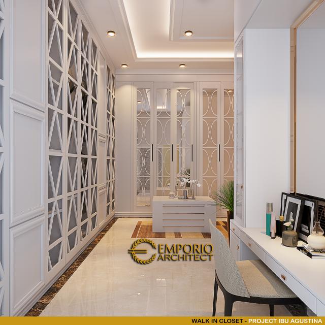 Desain Walk In Closet Rumah Klasik 4 Lantai Ibu Agustina di Sentul City, Bogor, Jawa Barat