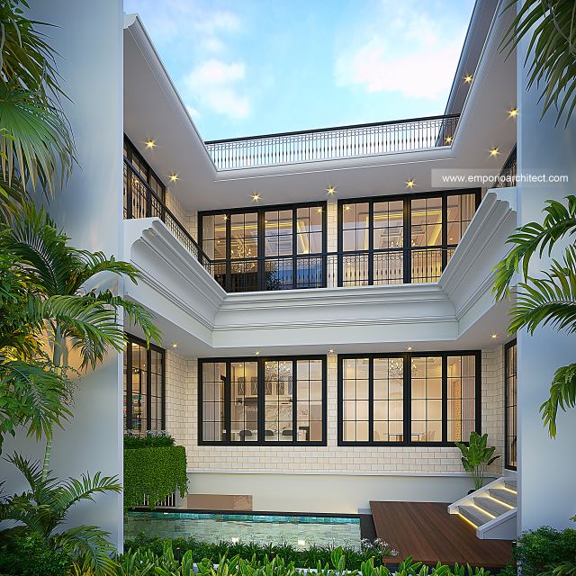 #housefacade - Mrs. TN 1728 VII Classic House 4 Floors Design - Jakarta - Code 36979