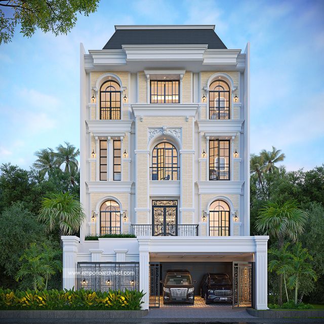 #exteriordesign - Mr. J 1822 Mediterranean House 5 Floors Design - Sunter, Jakarta Utara - Code 39800