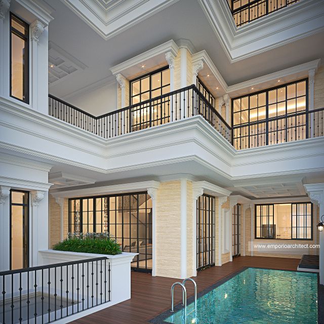 #exteriordesign - Mr. J 1822 Mediterranean House 5 Floors Design - Sunter, Jakarta Utara - Code 39802