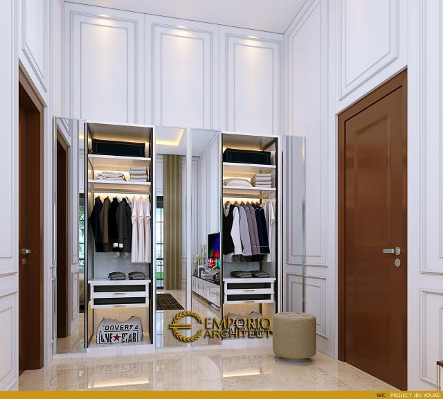 Desain Walk In Closet Rumah Klasik Modern 1 Lantai Ibu Youke di Manado, Sulawesi Utara