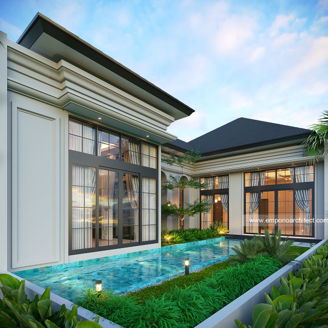 Gambar 3 Desain Rumah Klasik Modern 1 Lantai Bapak MG di  Karawaci, Tangerang