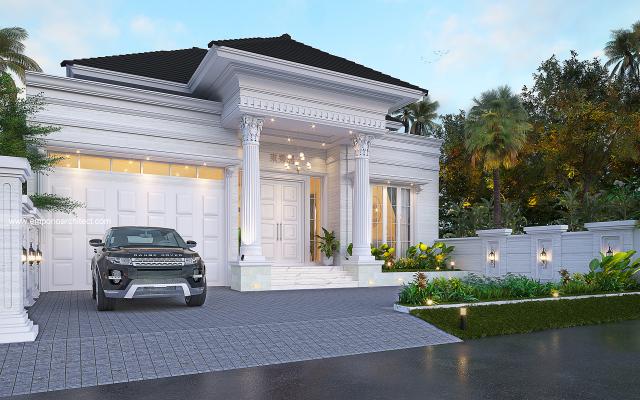 Desain Rumah Klasik Modern 1 Lantai Bapak INR 1393 di  Jakarta