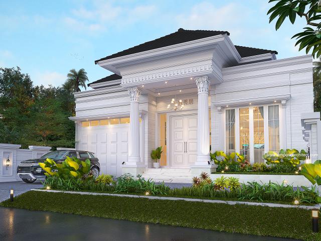 Desain Rumah Klasik Modern 1 Lantai Bapak INR 1393 di  Jakarta