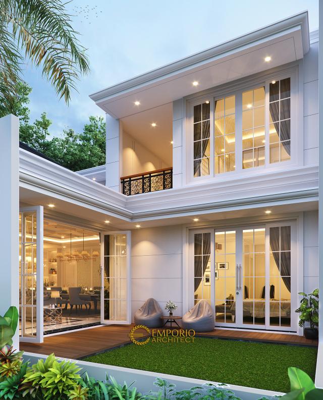 Gambar 3 Desain Rumah Klasik Modern 1.5 Lantai Ibu Ayu di  Bogor, Jawa Barat