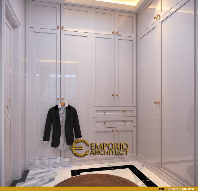 Desain Walk In Closet Rumah Klasik Modern 1.5 Lantai Ibu Ayu di Bogor, Jawa Barat