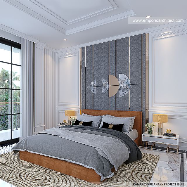 #bedroomdesign - Mrs. E 1809 Mediterranean Classic House 2 Floors Design - Jakarta - Code 39328