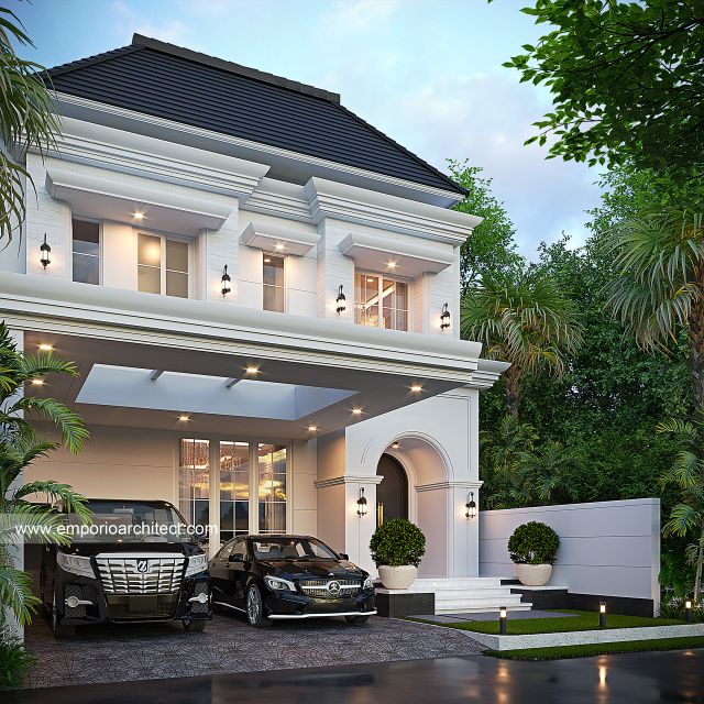 Gambar 2 Desain Rumah Klasik Modern 2 Lantai Bapak KRM 1711 di  Bogor