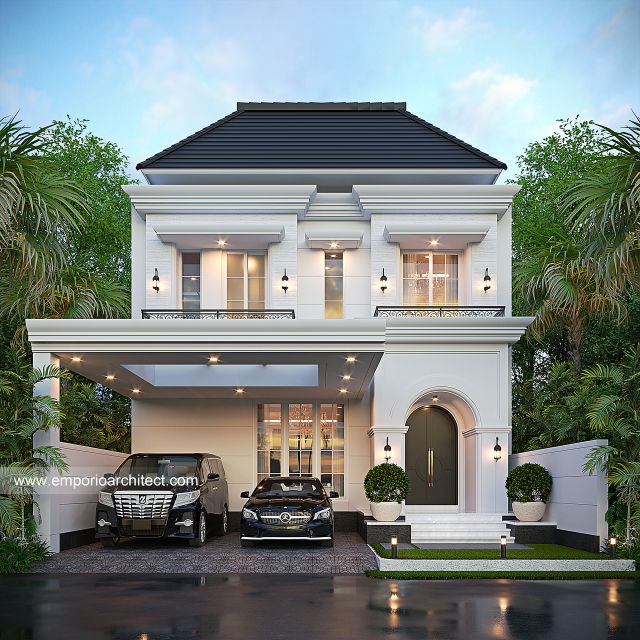 #classichomedesign - Mr. KRM 1711 Classic Modern House 2 Floors Design - Bogor - Code 36736