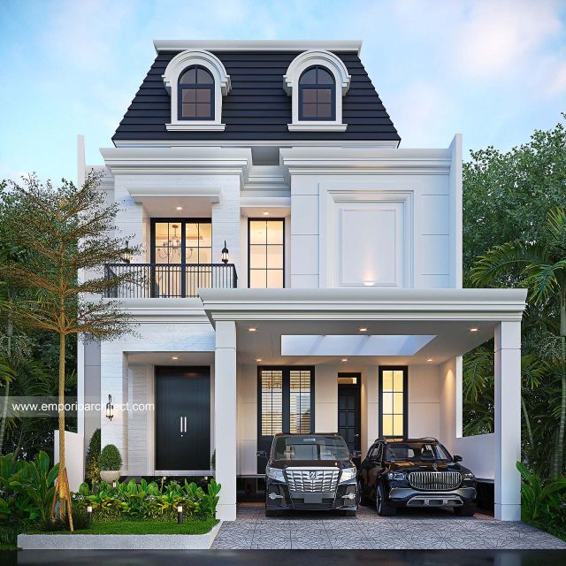 #classichomedesign - Mr. ADR 1732 Classic Modern House 2 Floors Design - Ciledug, Tangerang - Code 37319