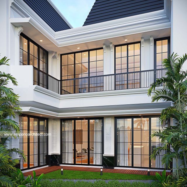 Gambar 3 Desain Rumah Klasik Modern 2 Lantai Bapak ADR 1732 di  Ciledug, Tangerang