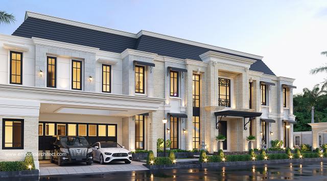 Gambar 1 Desain Rumah Klasik Modern 2 Lantai Ibu ASY 1366 di  Cirebon