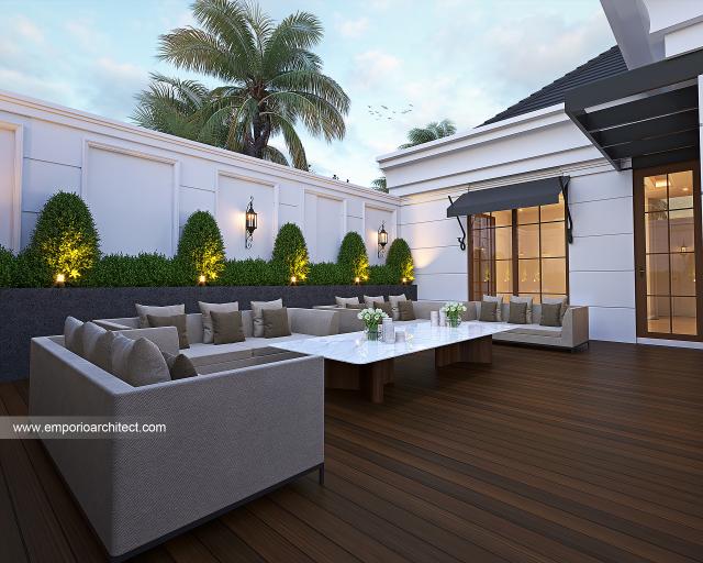 Desain Area Moondeck Rumah Klasik Modern 2 Lantai Bapak AFL di Solo