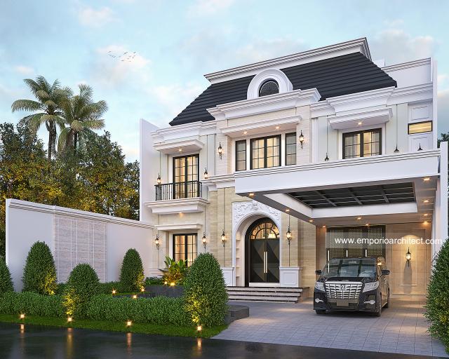 Gambar 2 Desain Rumah Klasik Modern 2.5 Lantai Ibu LYL 1187 di  Batam