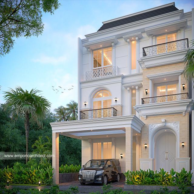 #homeexteriordesign - Mr. PLS 1531 Classic Modern House 3 Floors Design - Jakarta - Code 30948