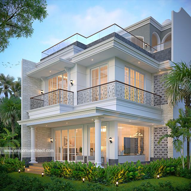 #homeexteriordesign - Mr. PLS 1531 Classic Modern House 3 Floors Design - Jakarta - Code 30950