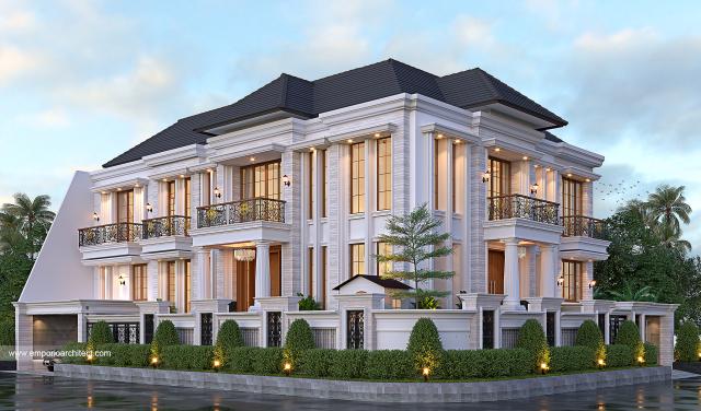 Gambar 2 Desain Rumah Klasik Modern 3.5 Lantai Bapak SRT 1278 di  Bandung