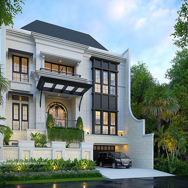 Gambar 1 Desain Rumah Klasik Modern 4 Lantai Ibu GYT 1697 di  Jakarta