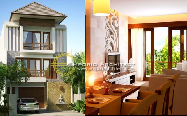 Desain Exterior Rumah Villa Bali 3 Lantai Bapak Lesmana di Denpasar, Bali