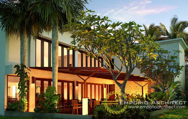 Gambar 2 Desain Restoran Villa Bali 2 Lantai Bapak Anton di  Surabaya