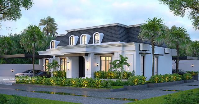 Gambar 2 Desain Rumah Mediteran 1 Lantai Bapak YNR di  Banyuwangi, Jawa Timur