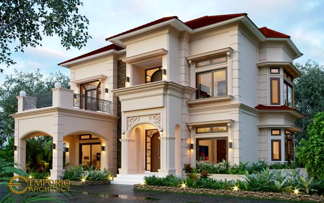 Gambar 1 Desain Rumah Mediteran 2 Lantai Ibu Yeni di  Bandung, Jawa Barat