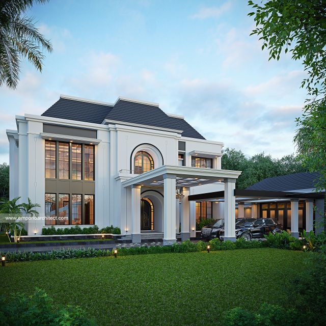 #housedesign - Mrs. SC 1835 Mediterranean House 2 Floors Design - Bandung - Code 39854