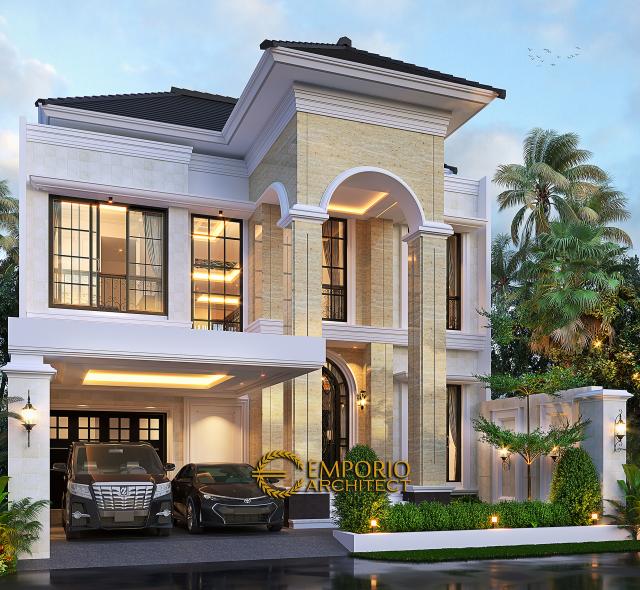 Gambar 1 Desain Rumah Mediteran 2 Lantai Bapak Royke Poluakan di  BSD, Tangerang Selatan, Banten