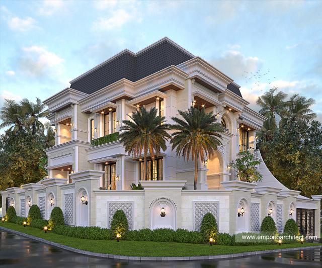 Gambar 2 Desain Rumah Mediteran 2.5 Lantai Bapak WJ 1165 di  Sentul City, Bogor