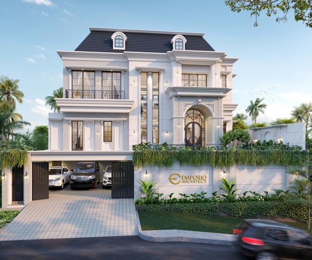 Gambar 1 Desain Rumah Mediteran 2.5 Lantai Bapak Amir Prayoga di  Malang, Jawa Timur