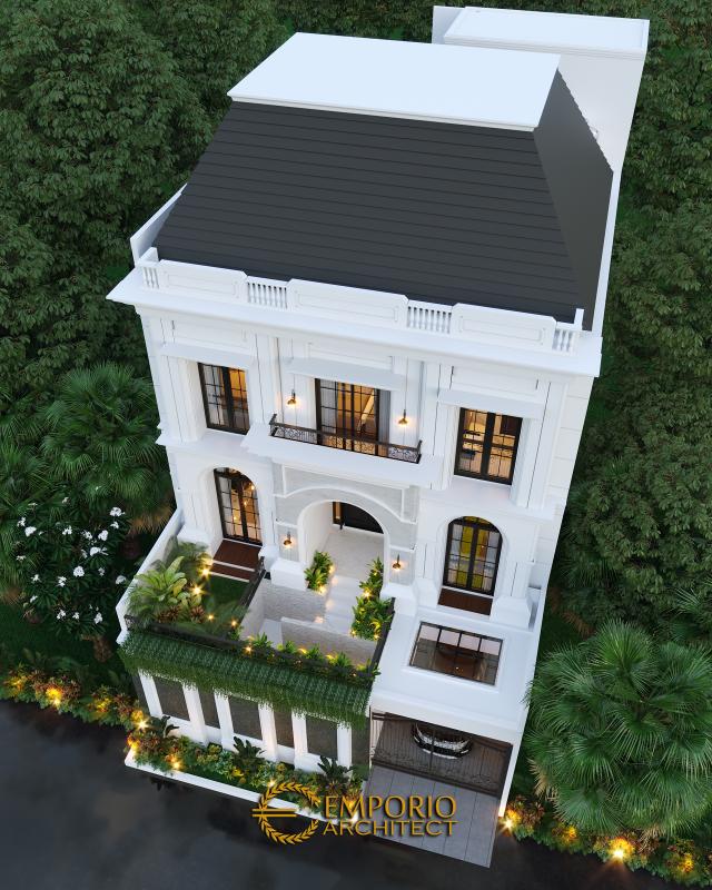 Gambar 2 Desain Rumah Mediteran 3 Lantai Ibu Febriana di  Jakarta