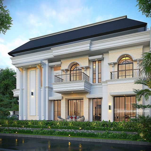 Gambar 3 Desain Rumah Mediteran 3 Lantai Ibu FHN 1703 di  Bintaro, Jakarta Selatan