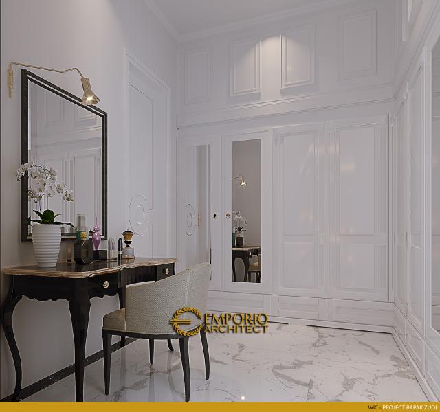 Desain Walk In Closet Rumah Mediteran 3 Lantai Bapak ZDI di Solo (Surakarta), Jawa Tengah