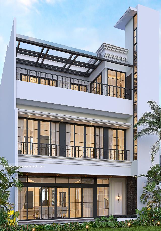 #balconydesign - Mrs. MDI 1441 Mediterranean Wisma Investindo House 3.5 Floors Design - Jakarta Selatan - Code 28851